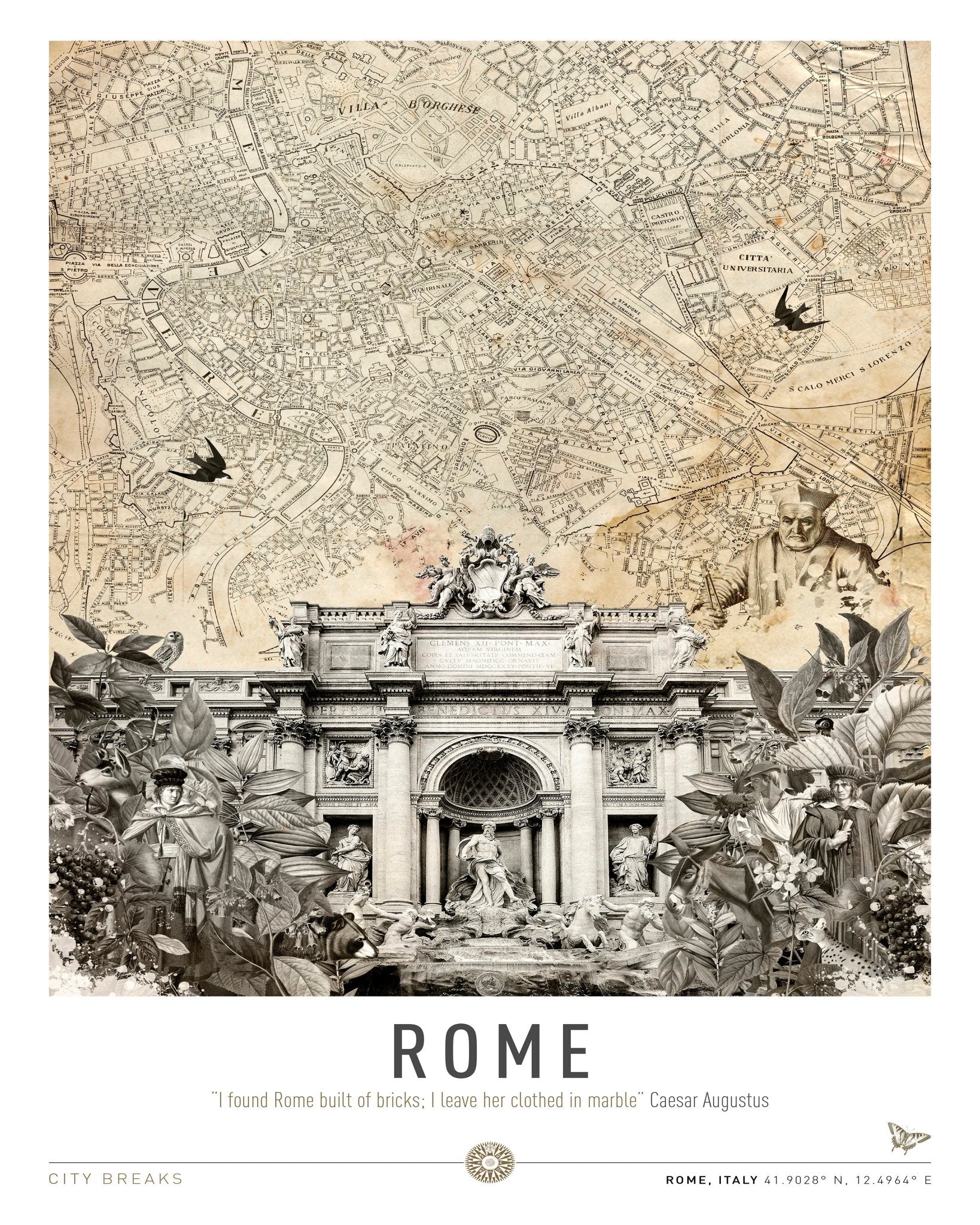 Rome Fountain Map