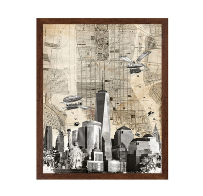 New York Map Collage