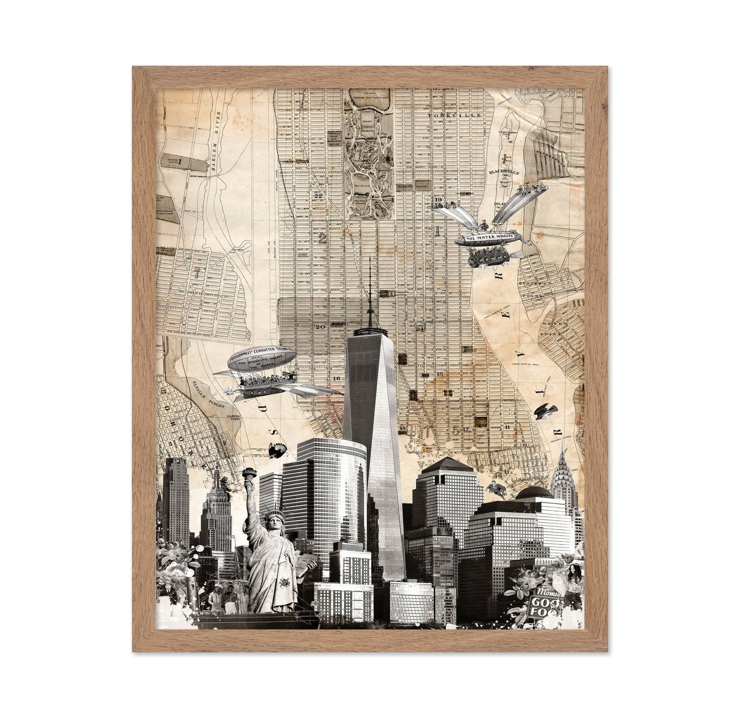 New York Map Collage