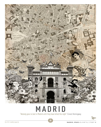 Madrid Vintage Collage No1