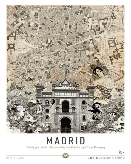 Madrid Vintage Collage No1