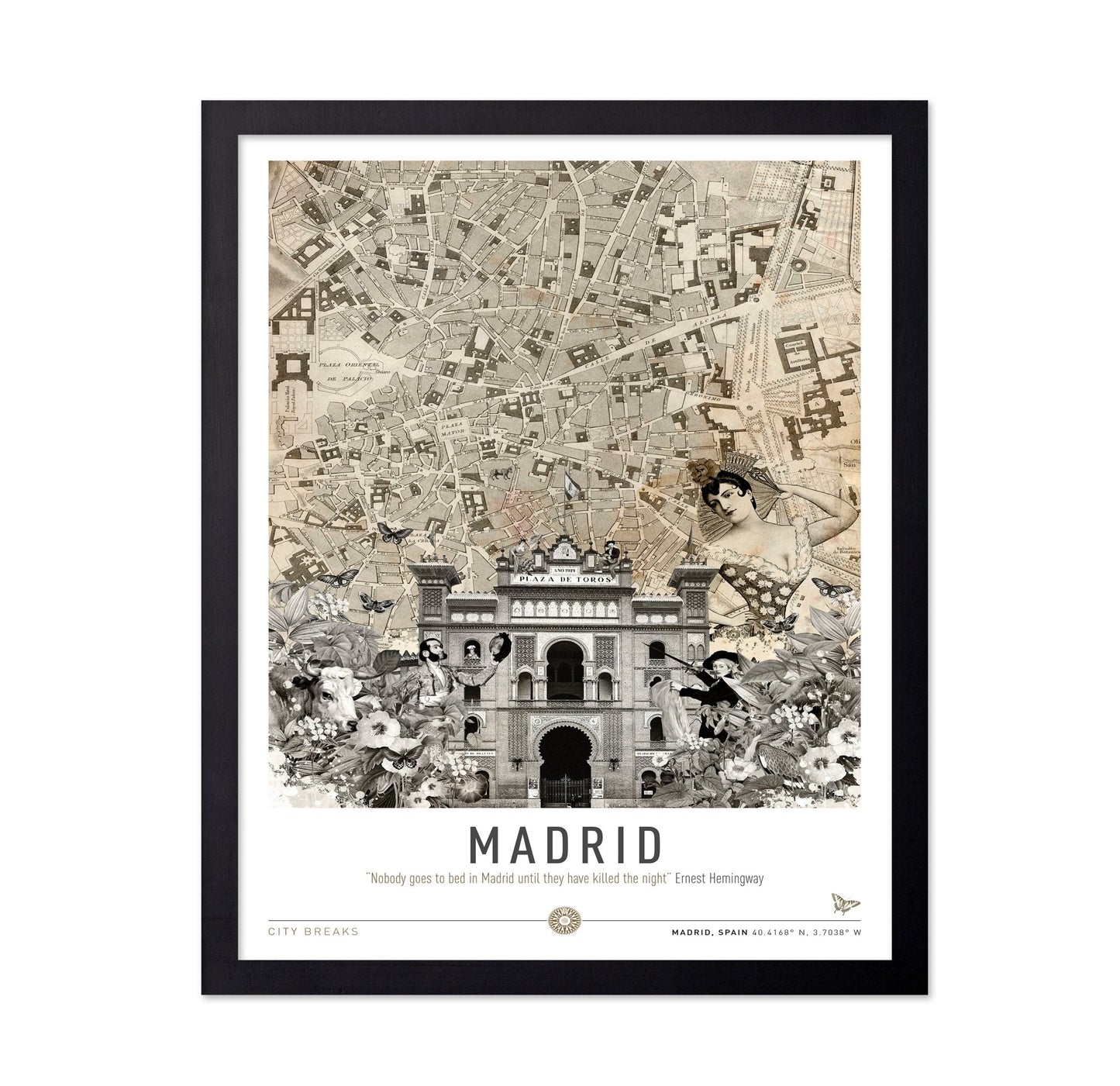 Madrid Vintage Collage No1