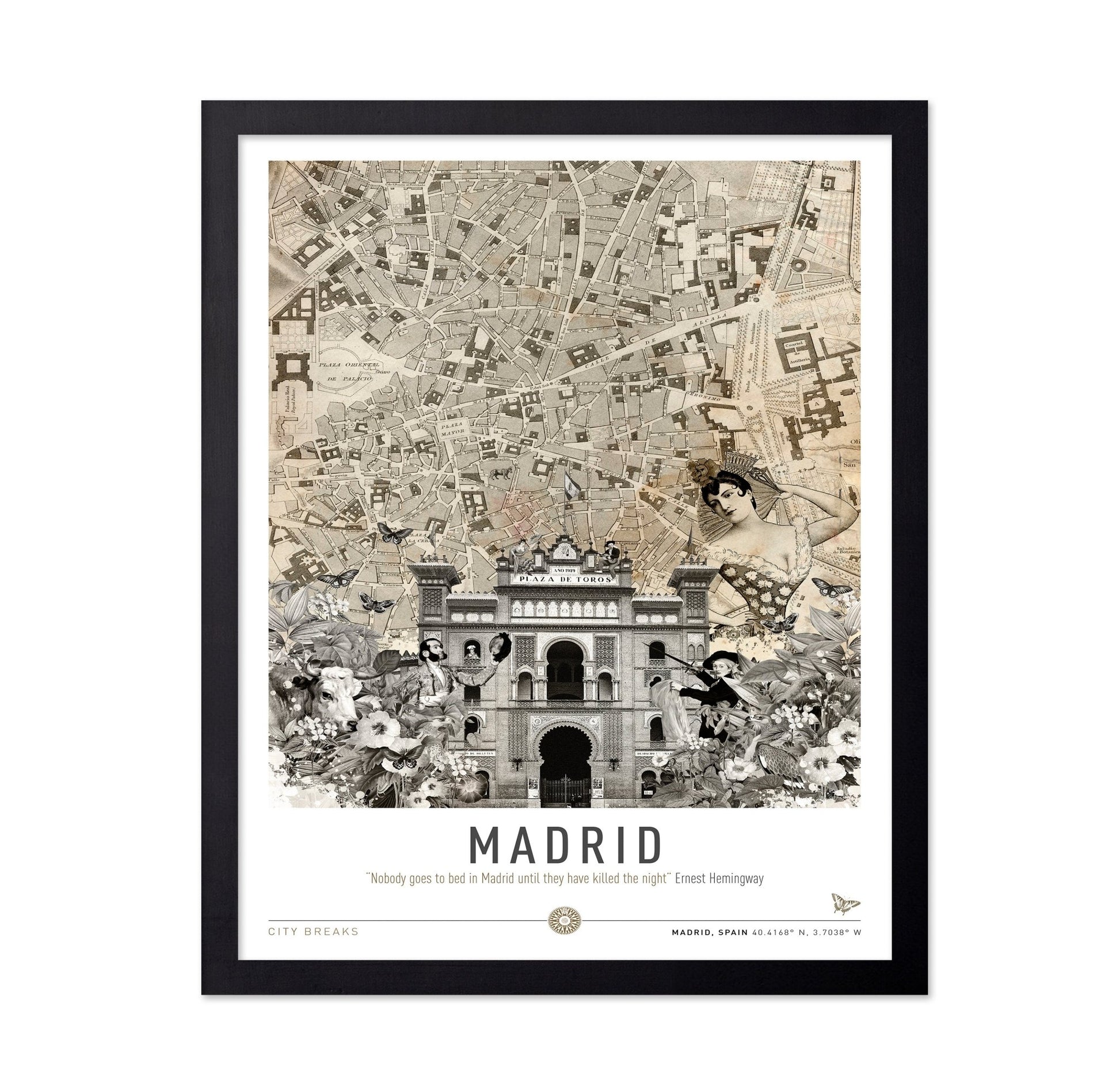 Madrid Vintage Collage No1