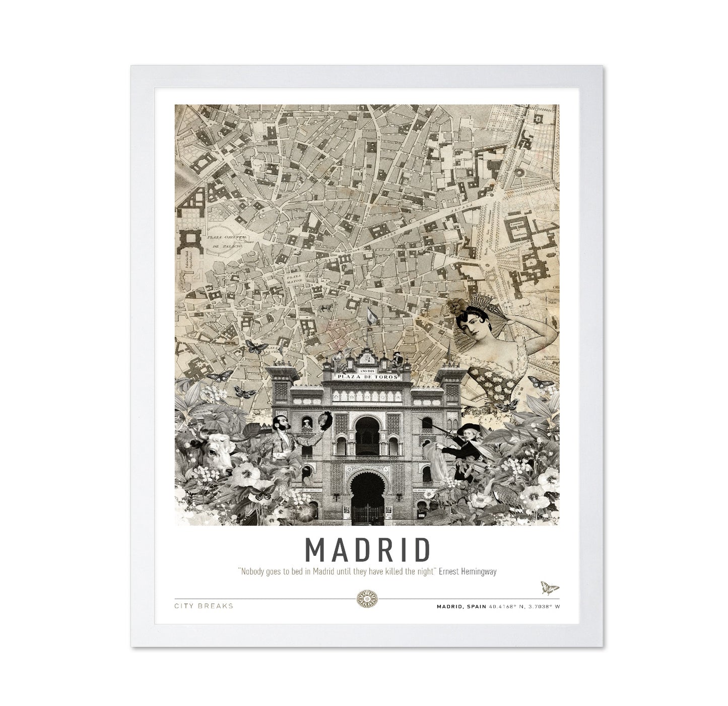 Madrid Vintage Collage No1