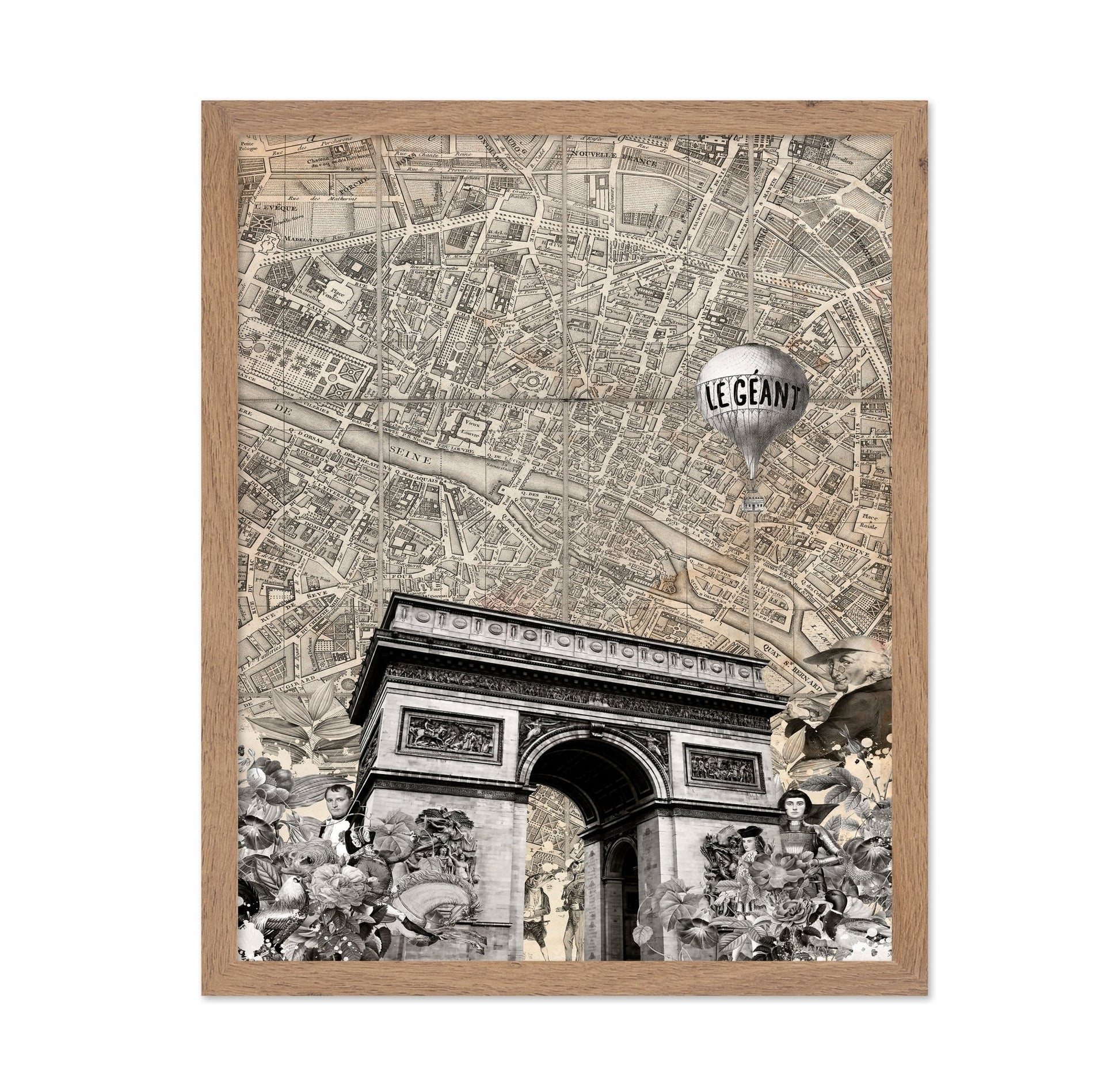 Paris Map Collage
