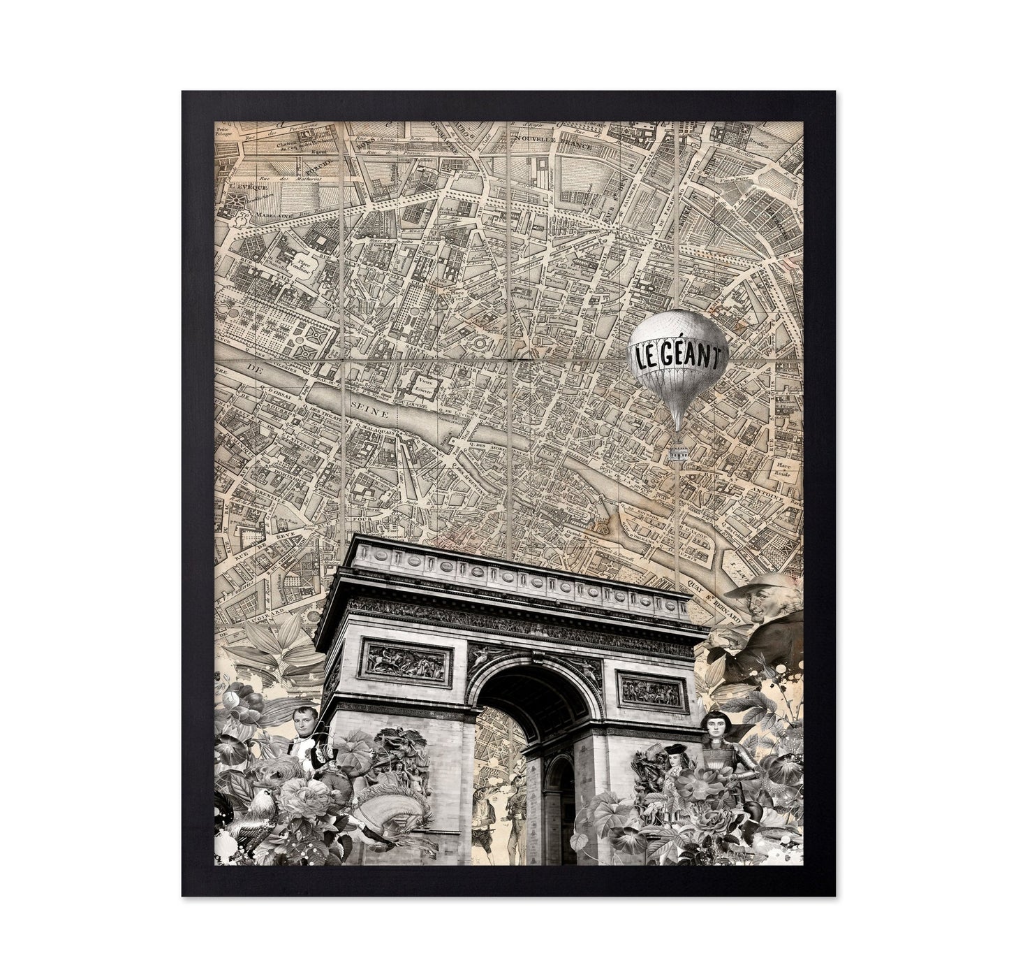 Paris Map Collage