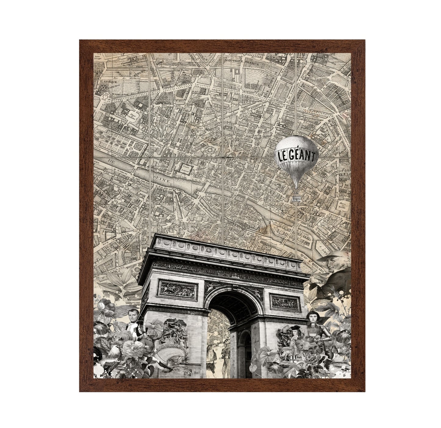Paris Map Collage
