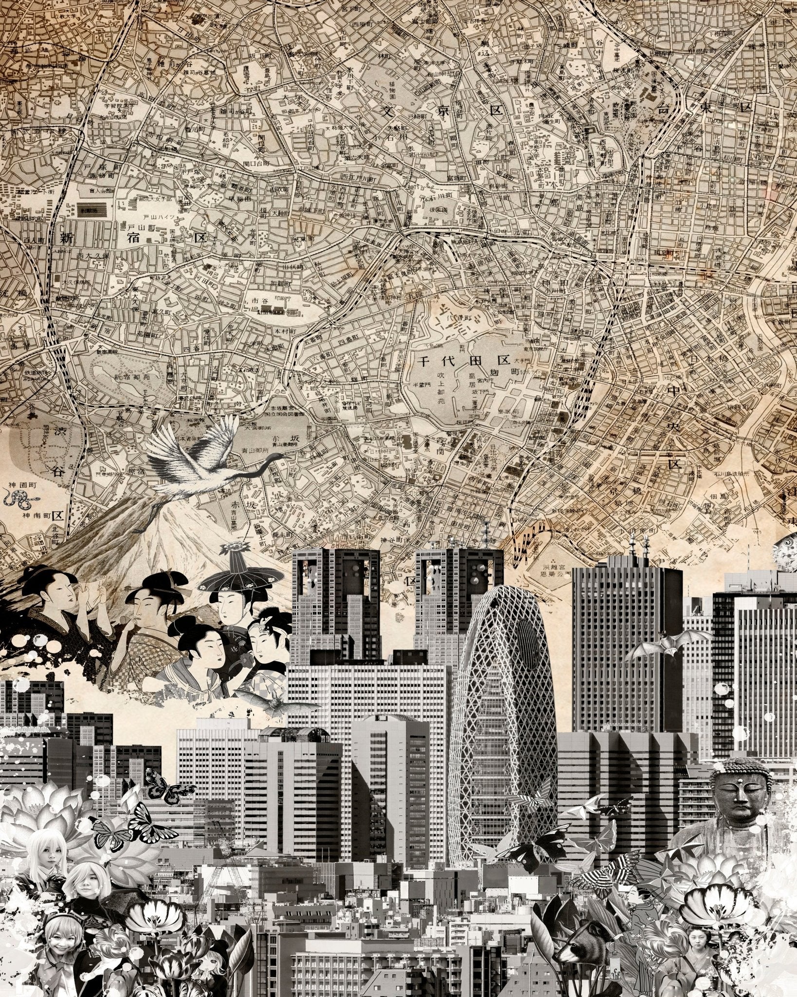 Tokyo Vintage Collage