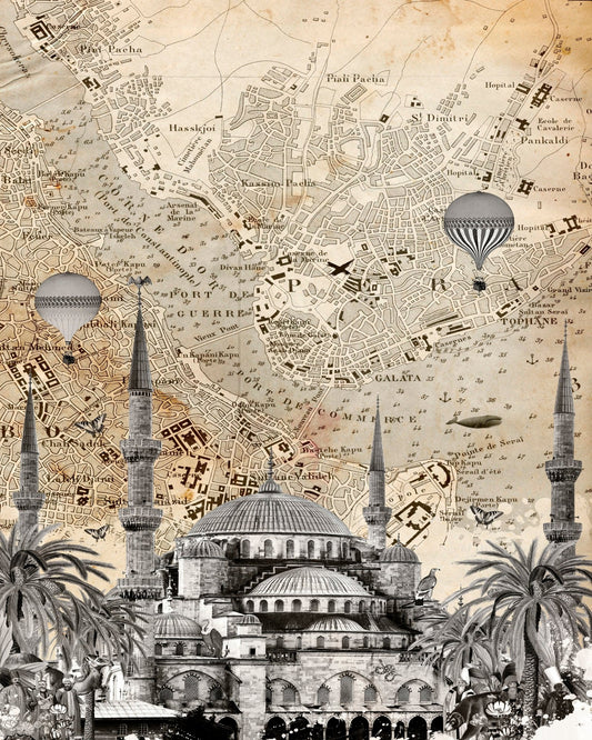 Istanbul Map Collage