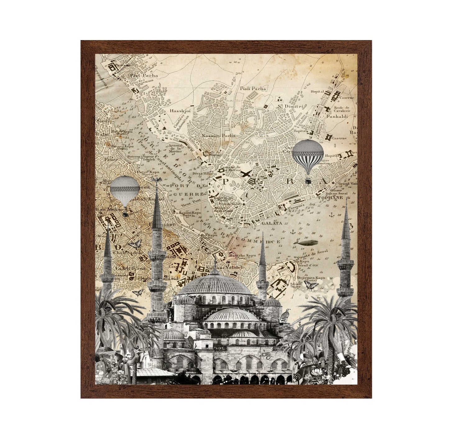 Istanbul Map Collage