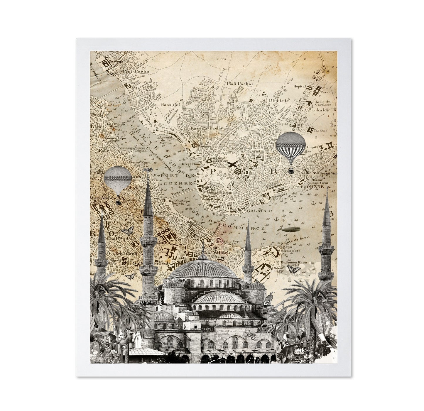 Istanbul Map Collage