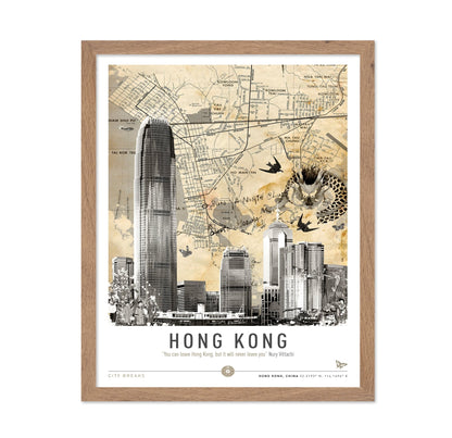 Hong Kong Vintage Map