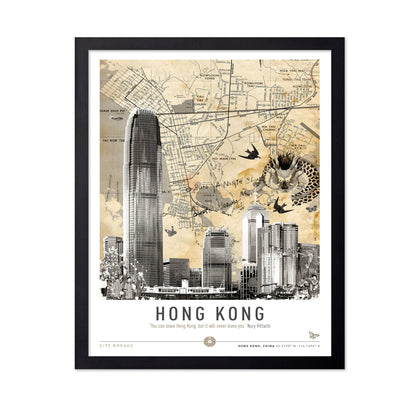 Hong Kong Vintage Map