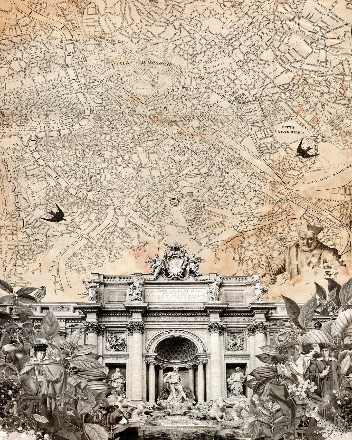 Rome Vintage Collage