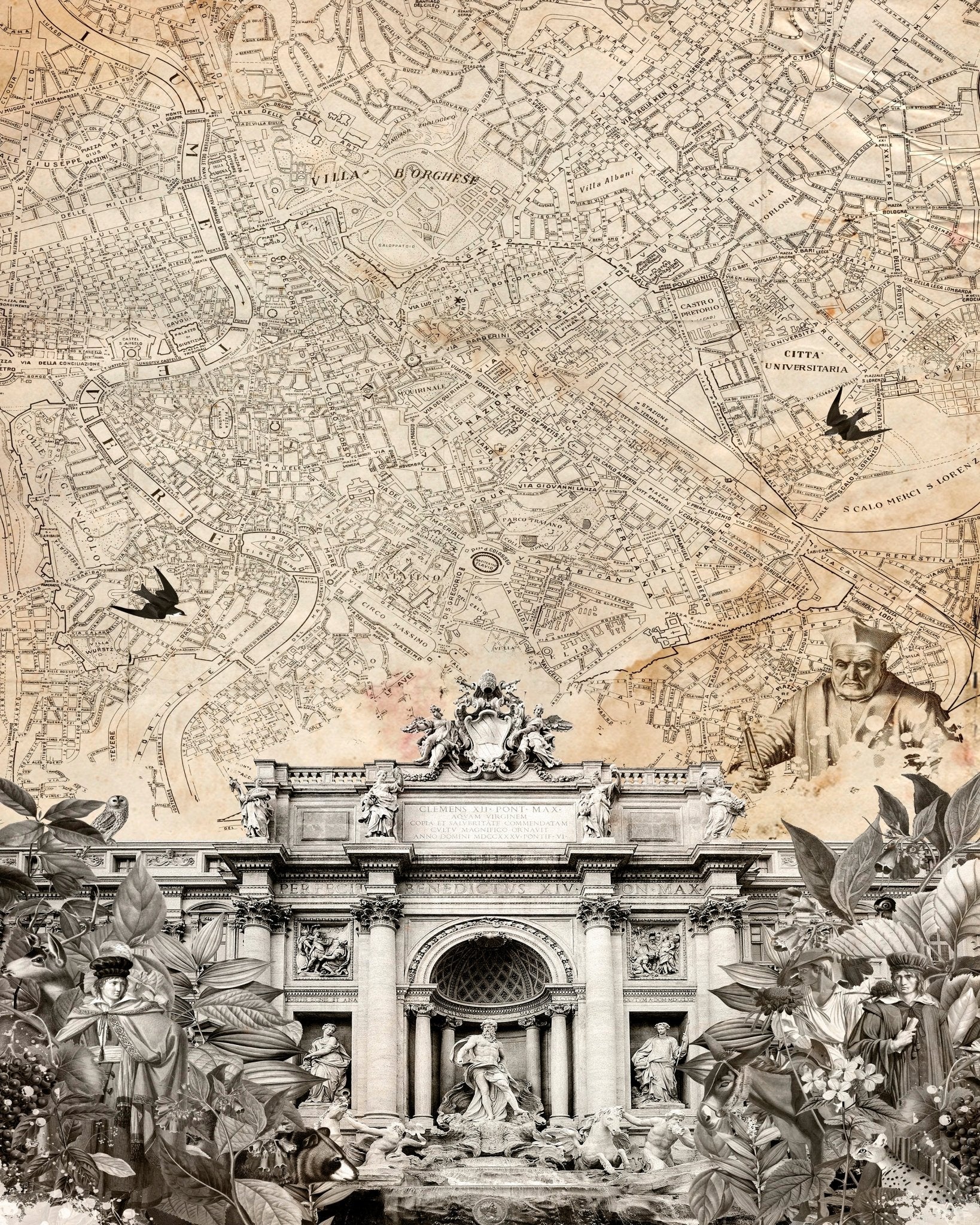 Rome Vintage Collage