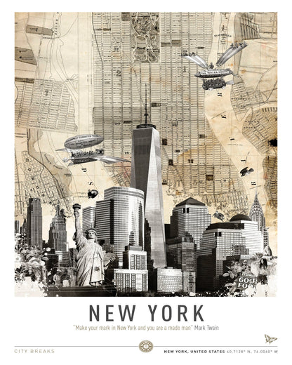 New York Vintage Map