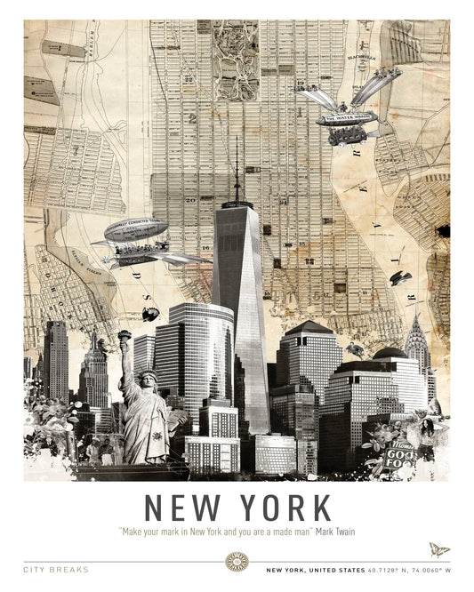 New York Vintage Map