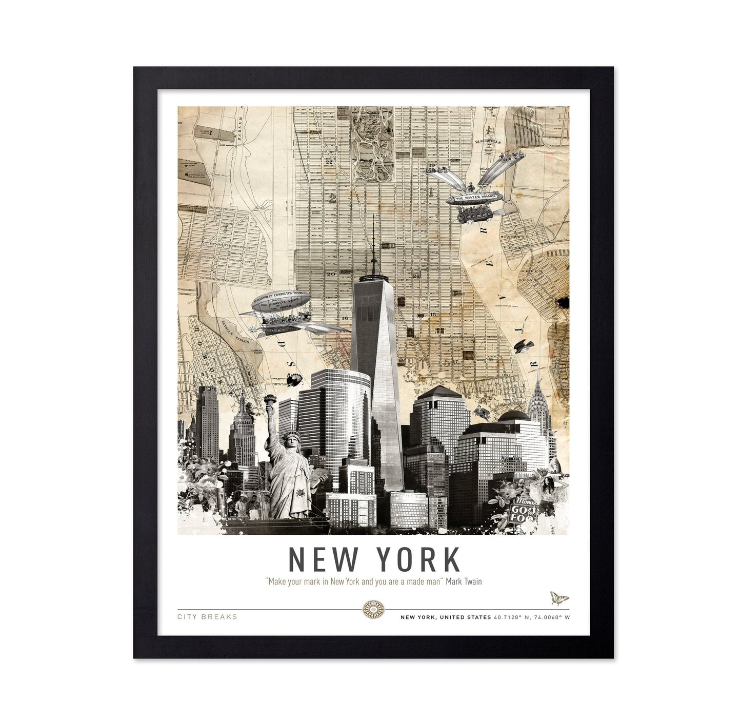 New York Vintage Map