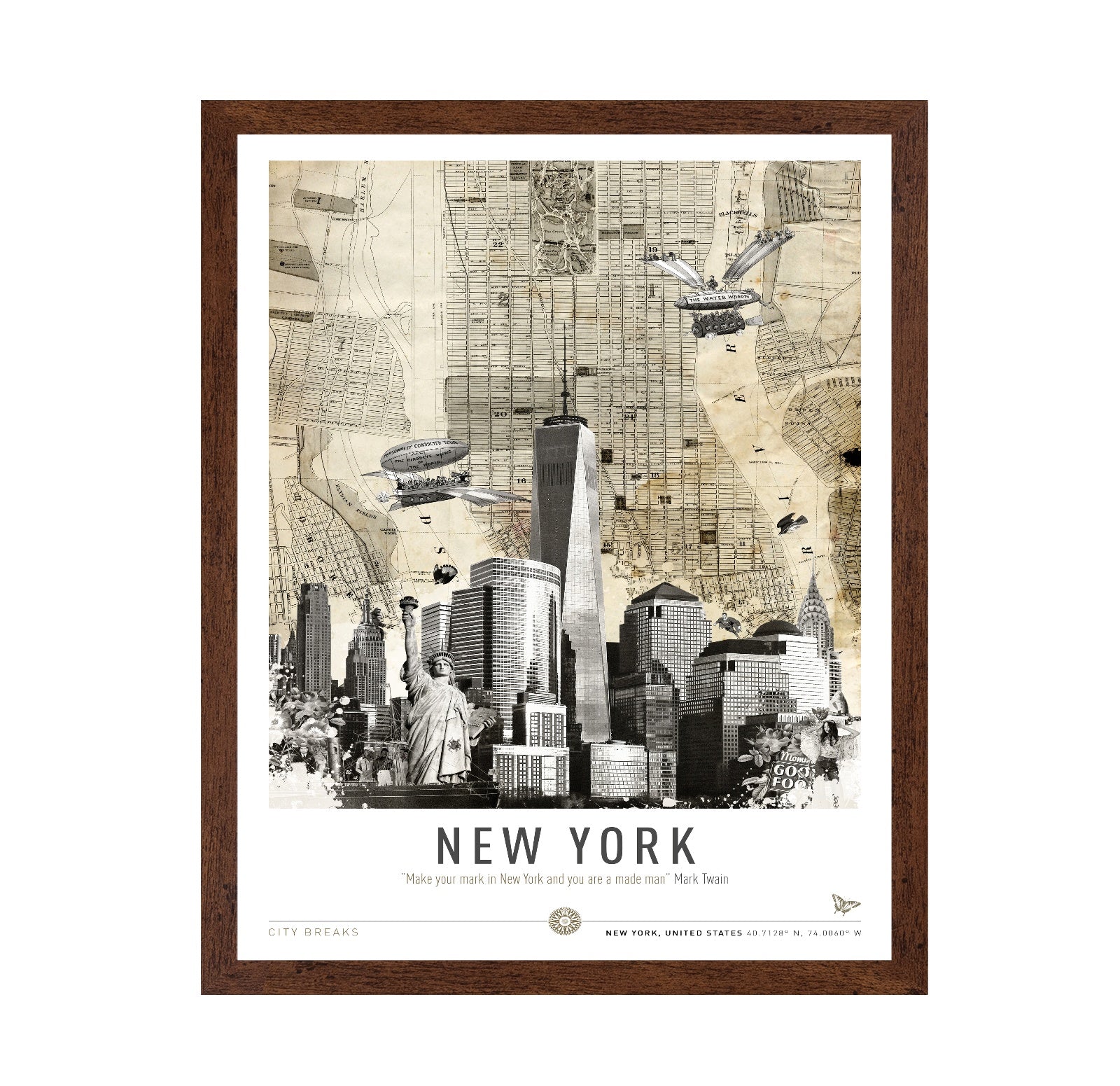 New York Vintage Map