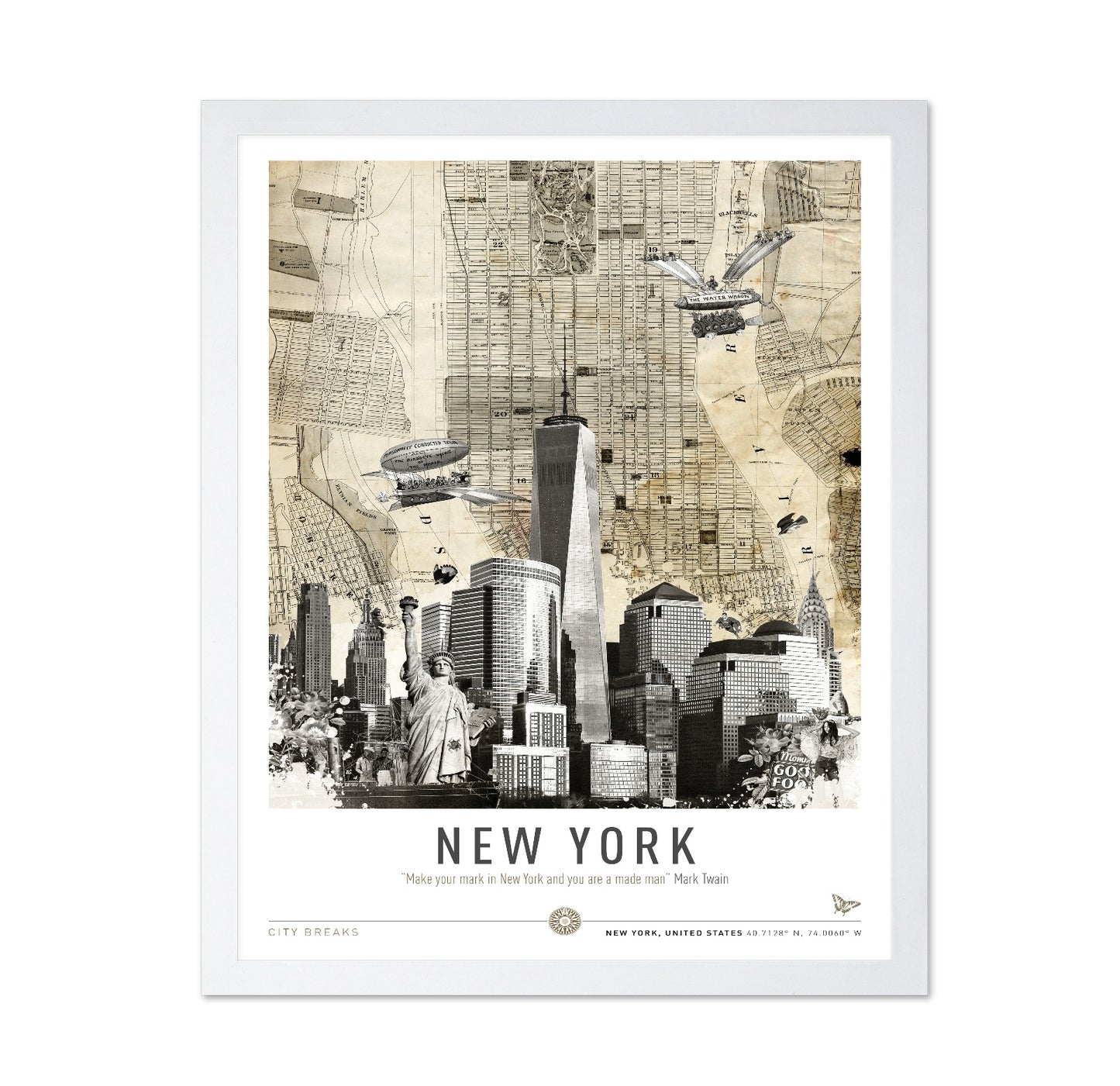 New York Vintage Map