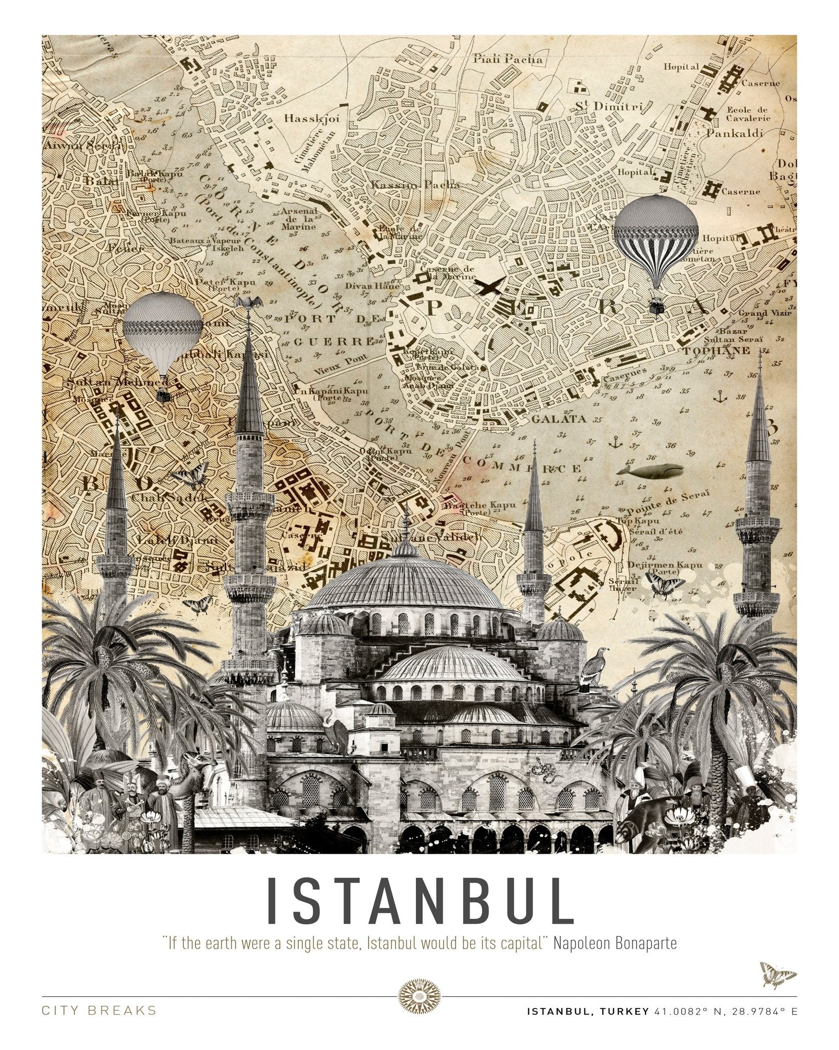 Istanbul Vintage Map
