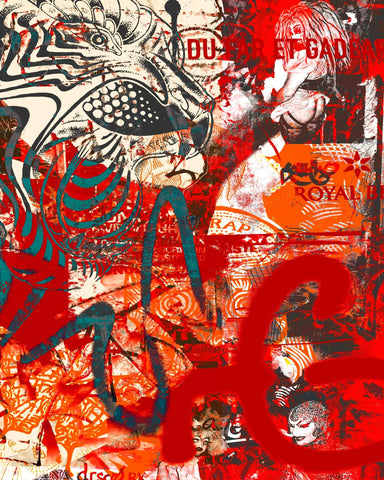 Urban Red Graffiti
