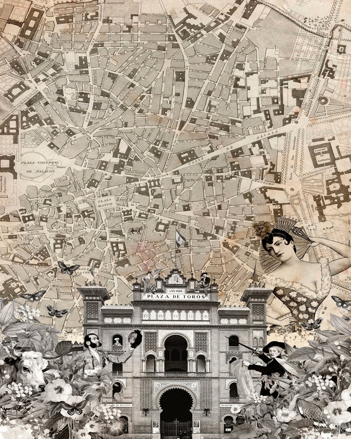Madrid Vintage Collage No2