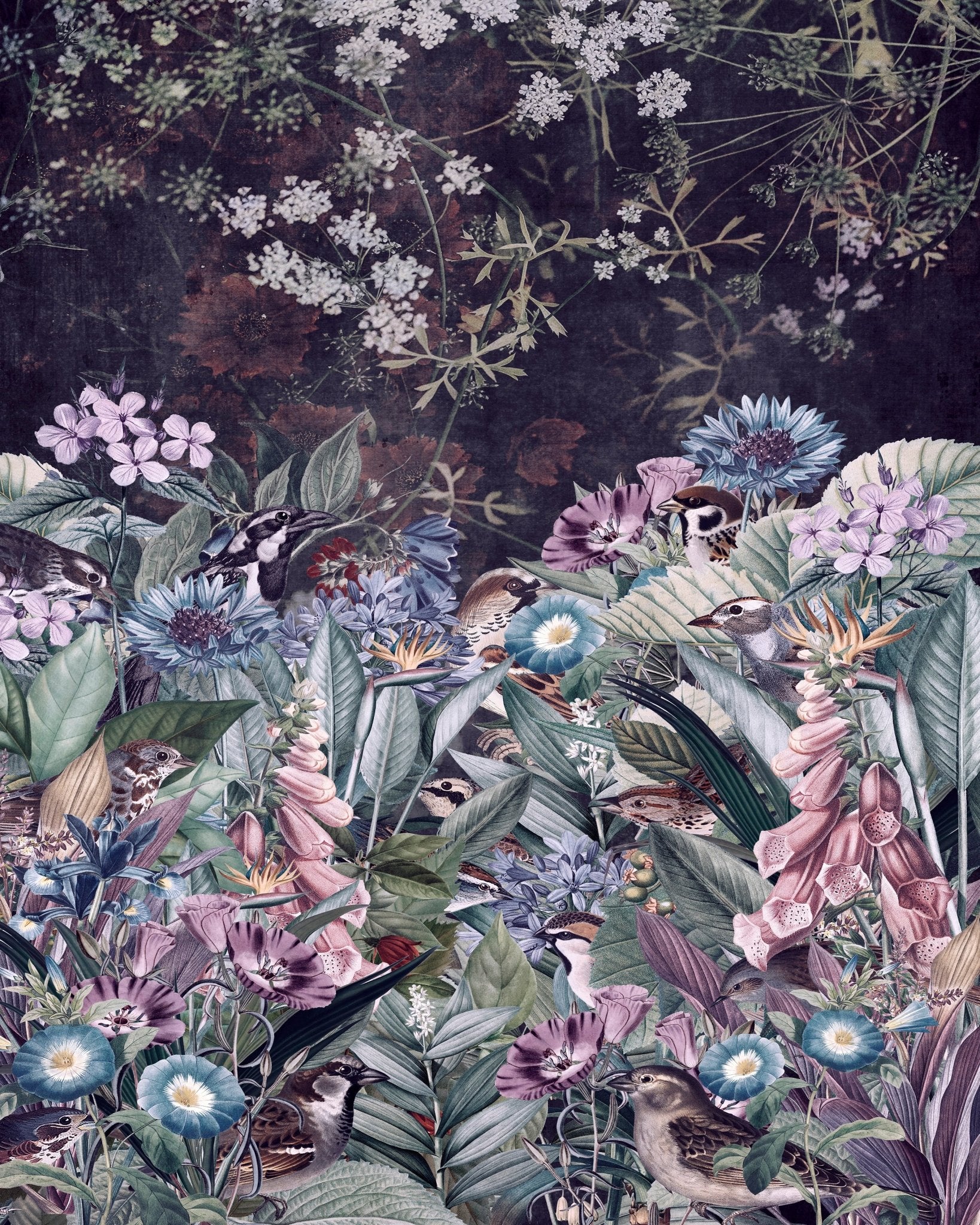 Vintage Floral Birds