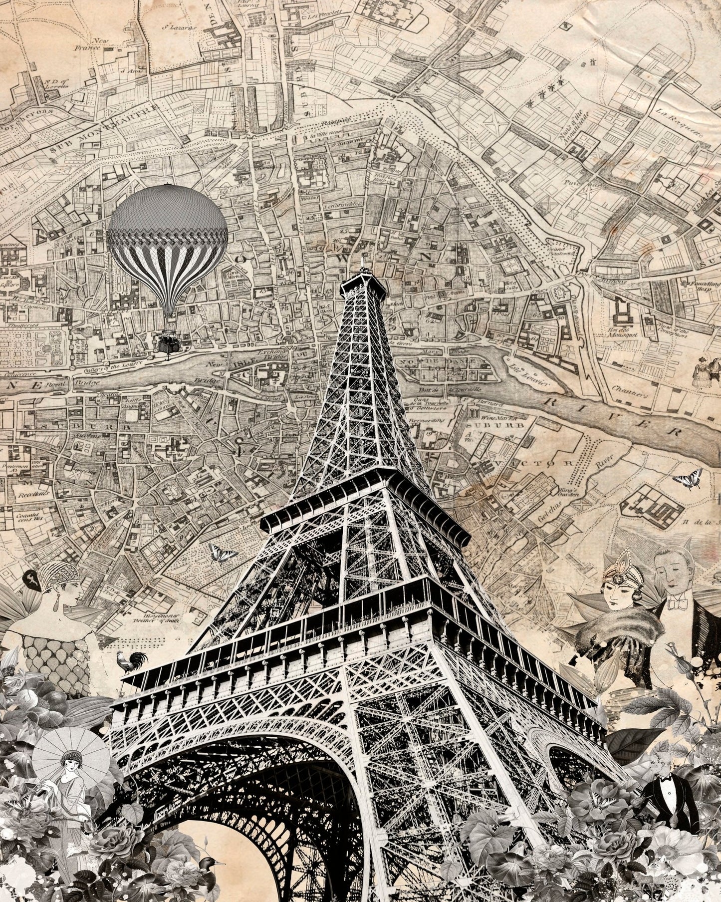 Paris Vintage Collage No2