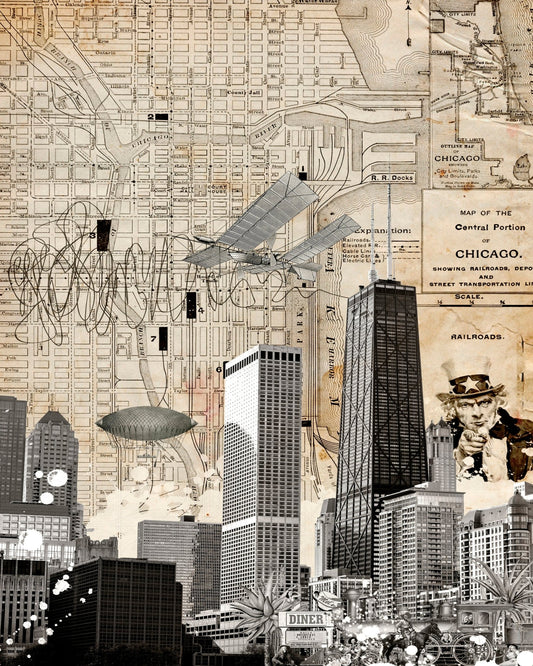 Chicago Vintage Collage