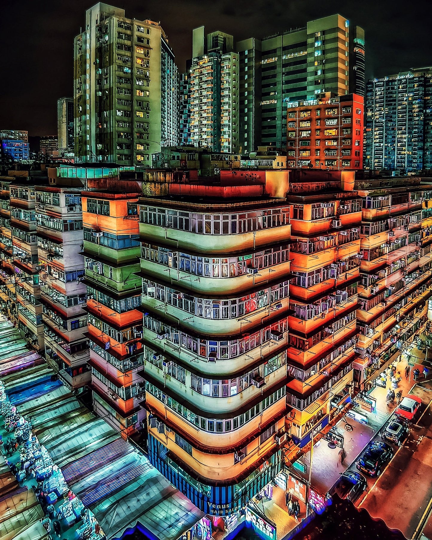 Neon City Blocks