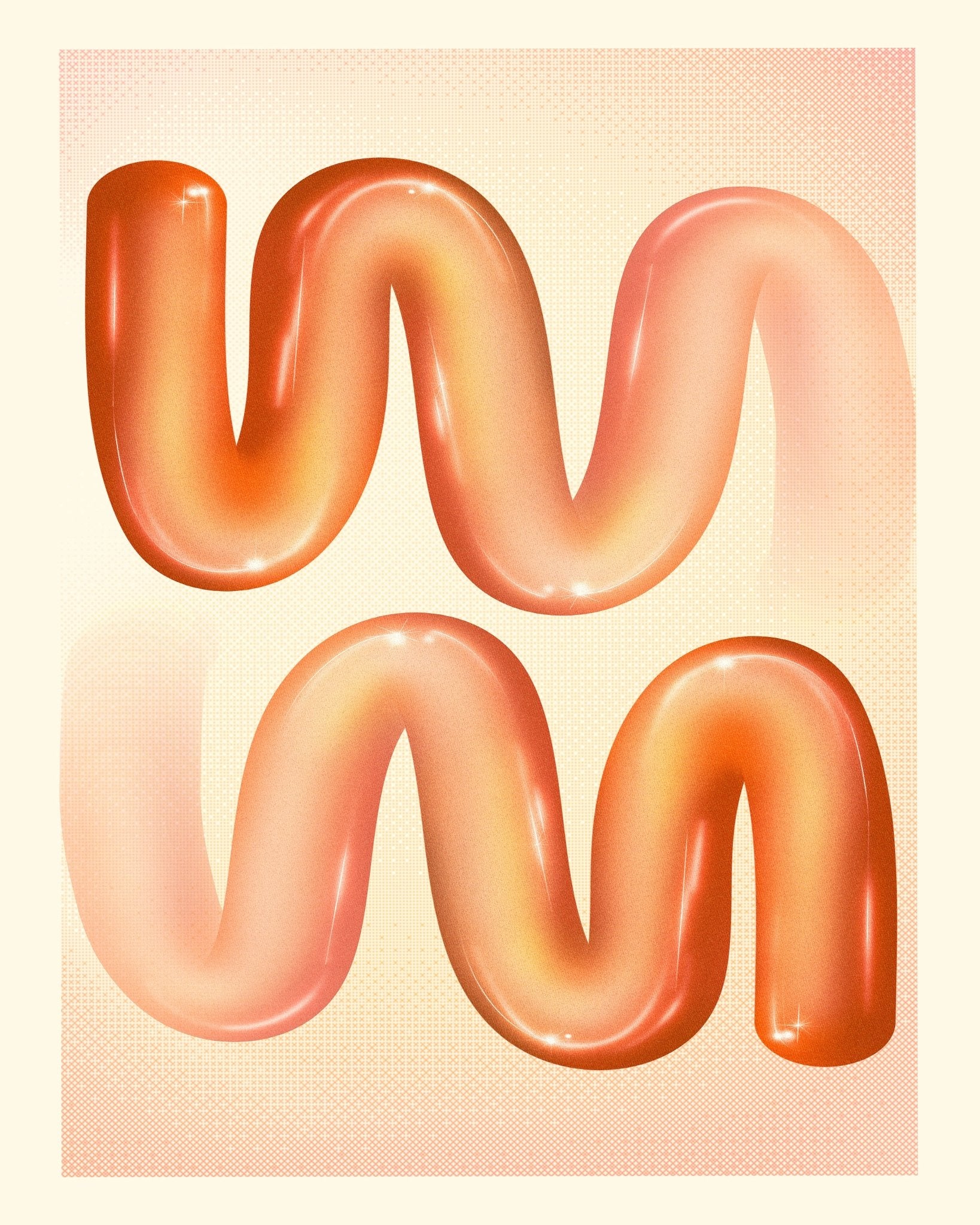 Glossy Orange Wave