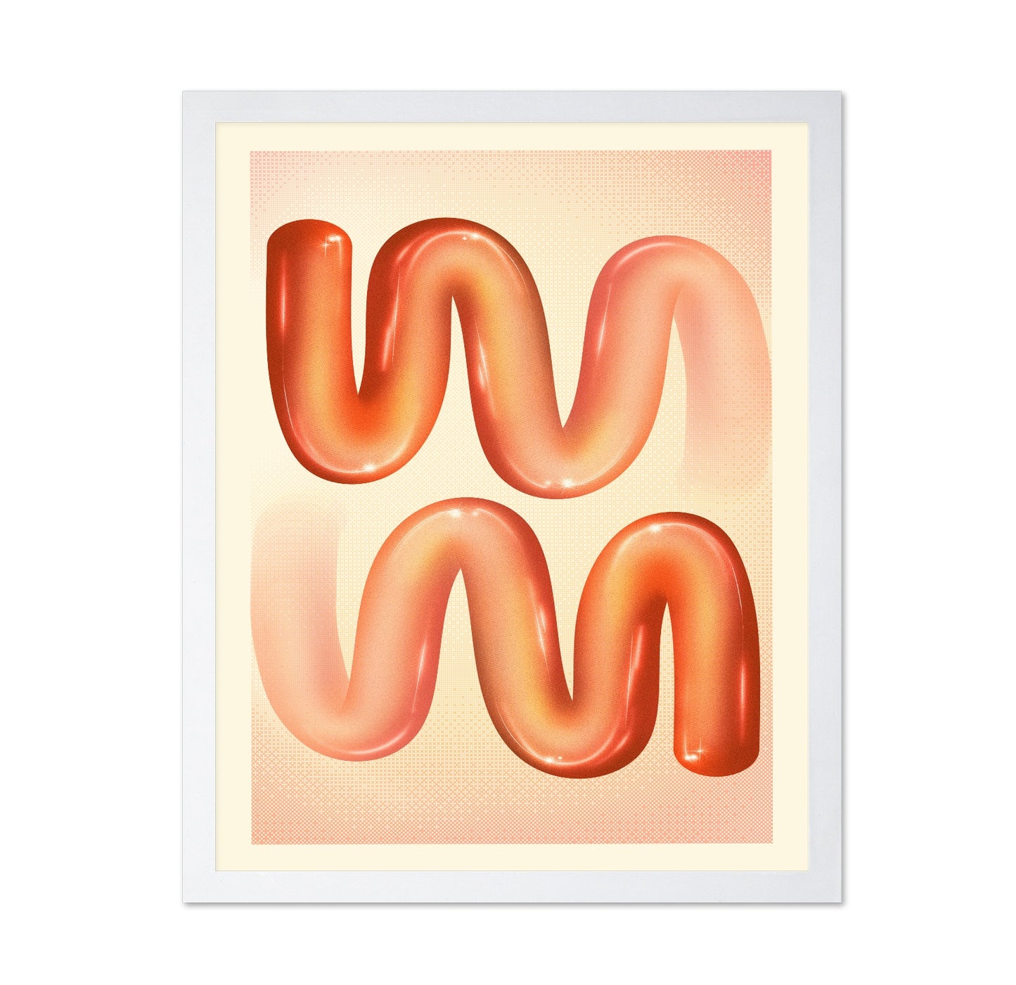 Glossy Orange Wave