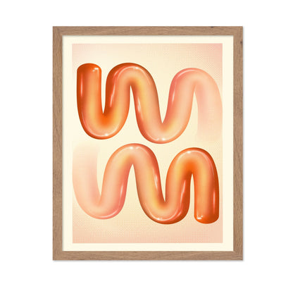 Glossy Orange Wave