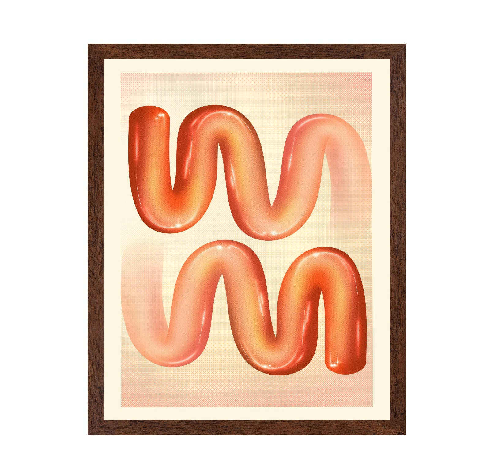 Glossy Orange Wave
