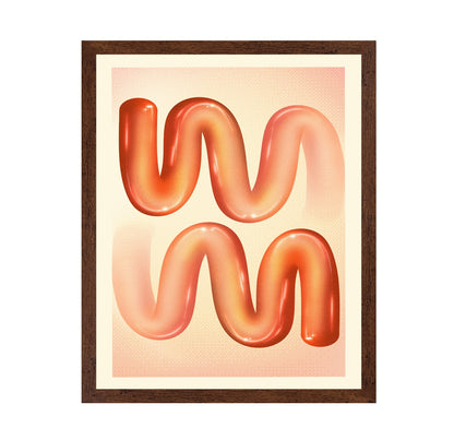 Glossy Orange Wave