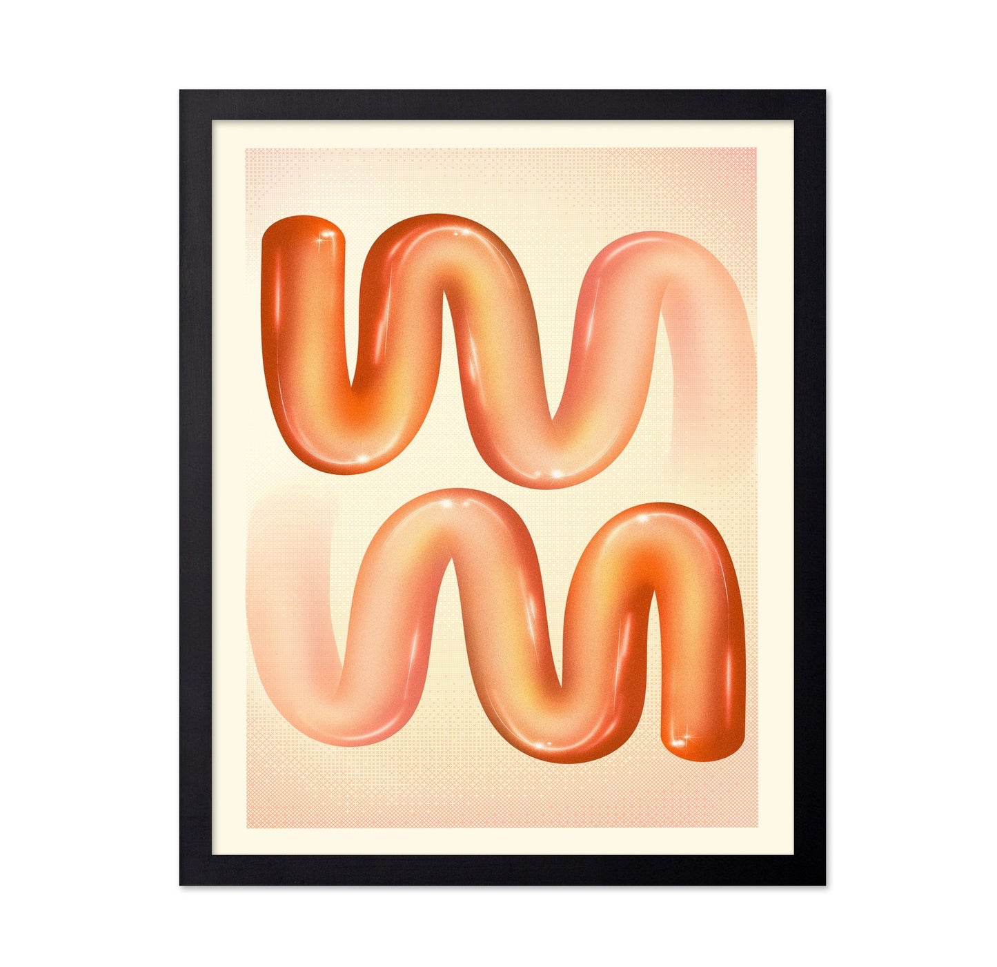 Glossy Orange Wave