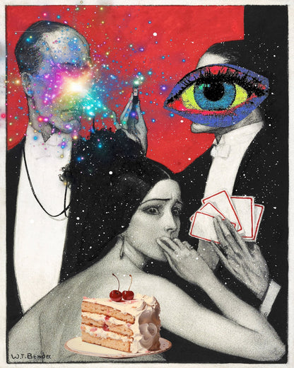 Surreal Eye Card Scene