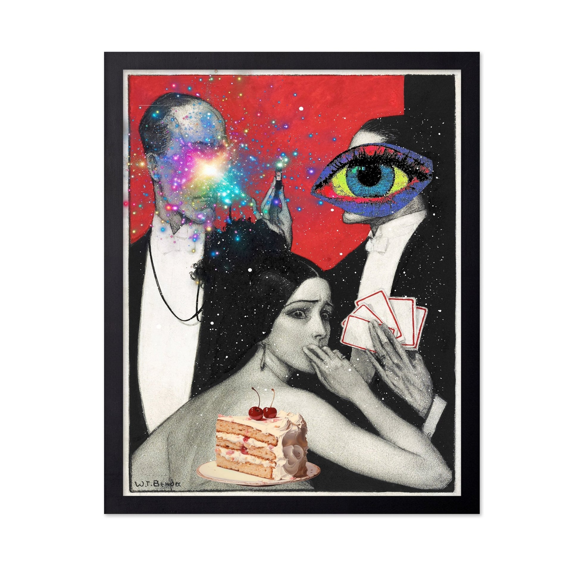 Surreal Eye Card Scene
