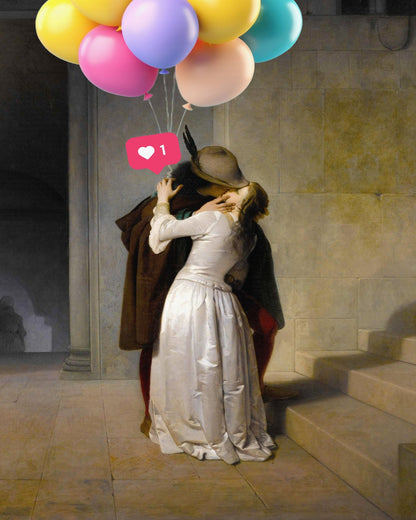 Balloon Kiss Painting