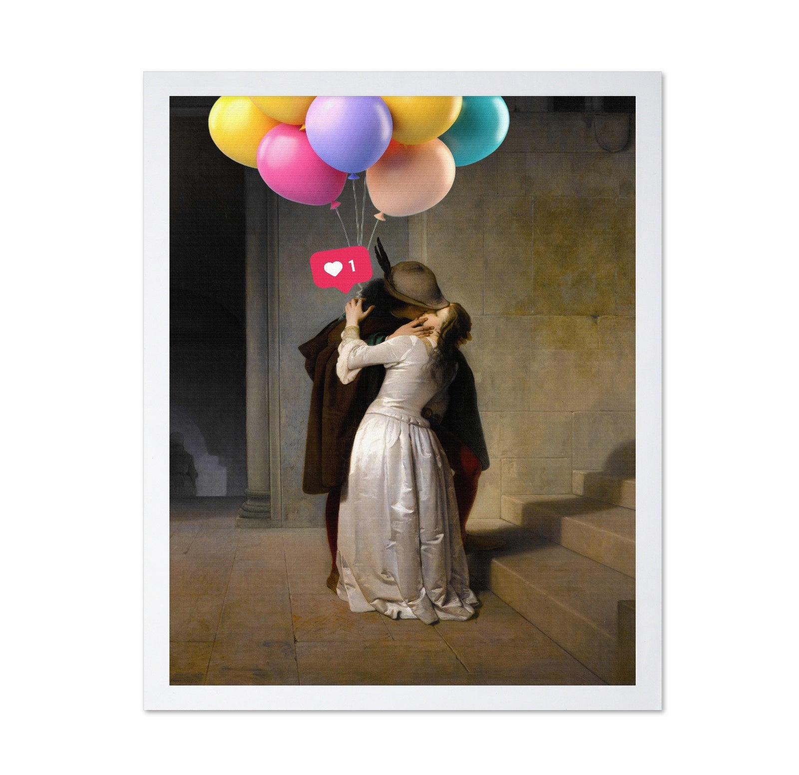 Balloon Kiss Painting
