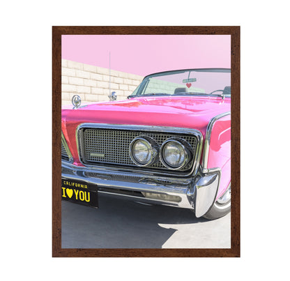 Pink Vintage Car Front