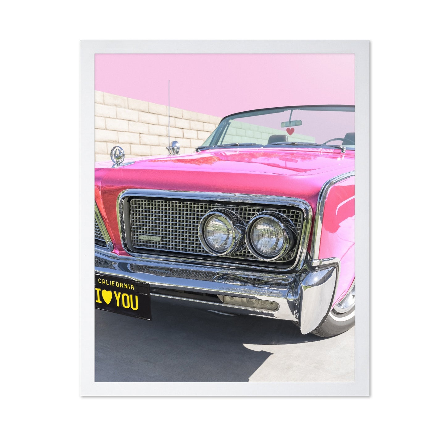 Pink Vintage Car Front