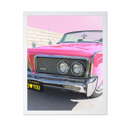Pink Vintage Car Front
