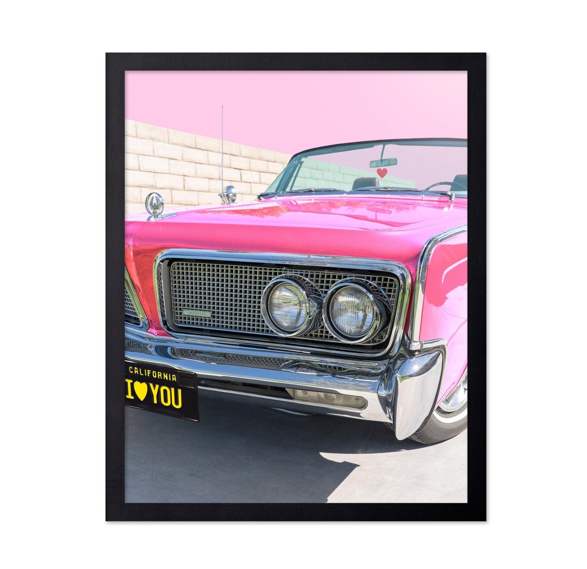 Pink Vintage Car Front