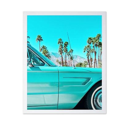 Vintage Car Palm Scene