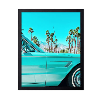 Vintage Car Palm Scene