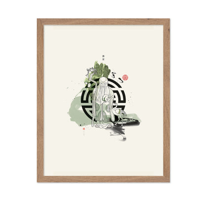 Crane Sage Illustration