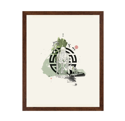 Crane Sage Illustration