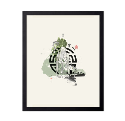 Crane Sage Illustration